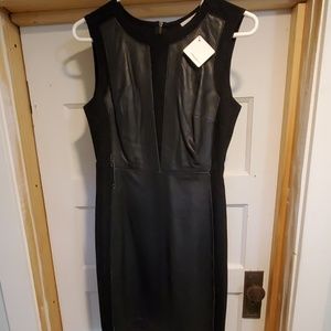 NWT Halogen Leather/Wool Dress size 4